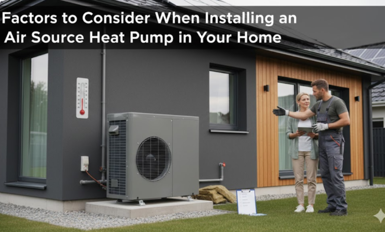 Factors to Consider When Installing an Air Source Heat Pump in Your Home