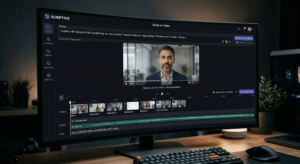 Script to Video AI software interface with AI actor Script to Video AI software interface with AI actor
